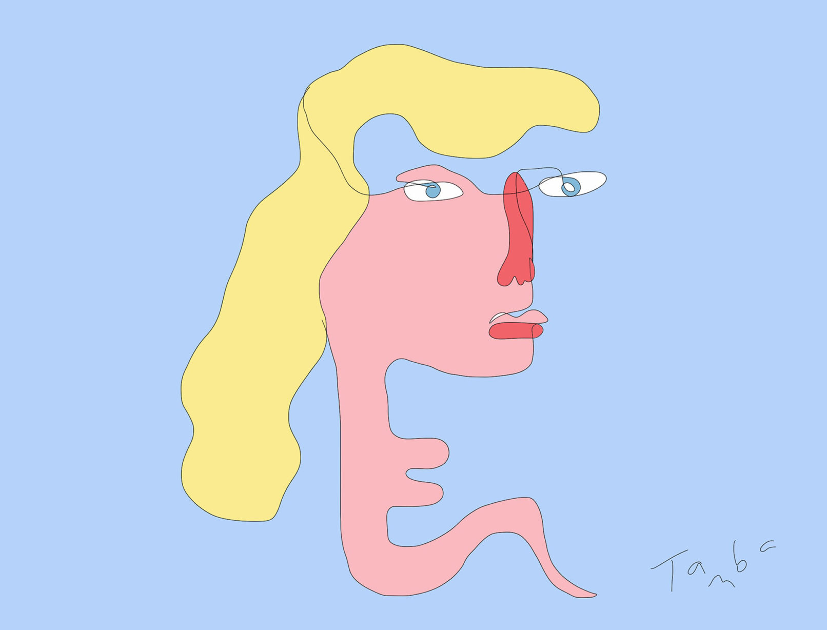 poster-design illustration blonde nude